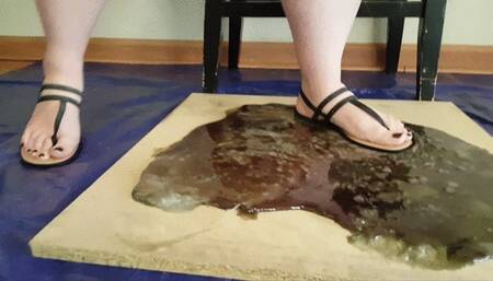 Gabby Alday Sparkly Sandals Stuck in Glue