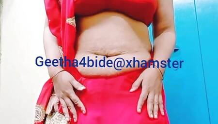 Geetha masturbating and rubbing her pussy with hot audio in telugu