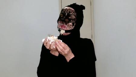 Cake -  First you lick after you eat