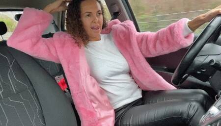 Mijou Driving in Fur (Front View)