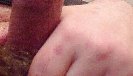 cumming hard again, cum pouring out