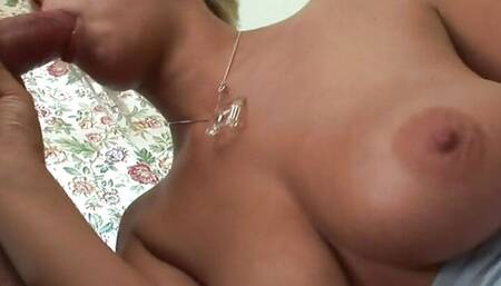 Her big tits go perfectly well with her hairy muff