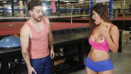 Sweet sporty doll with bog boobs Alexa Vega fucks in the local gym