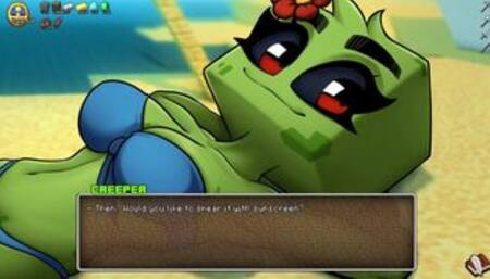 [Gameplay] Minecraft Horny Craft - Part 20 - Creeper Sexy Swinsuit Boobs By LoveSk...