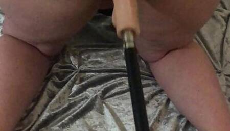 BBW big ass slut using her fucking machine to pound her juicy wet pussy. Doggystyle fucking her tight pussy from behind