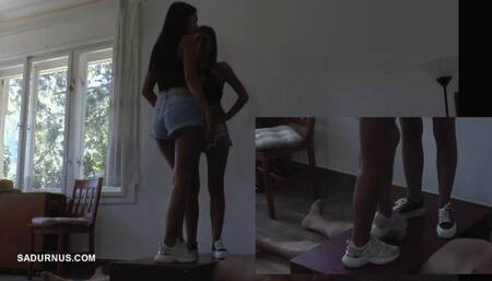 Olga and Natasa happy finish crush! Picture in a picture wmv