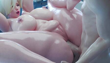 Mercy (Overwatch) - 3d hentai Anime, 3d Porn Comics, Sex Animation, Rule 34, 60 fps