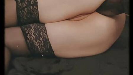 Sexy Ginger Haze toying ass with a big black dildo