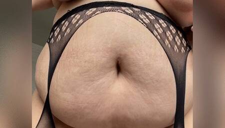 BBW in Stockings Jiggles in Slow Motion