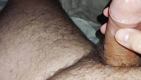 Festive solo cumshot