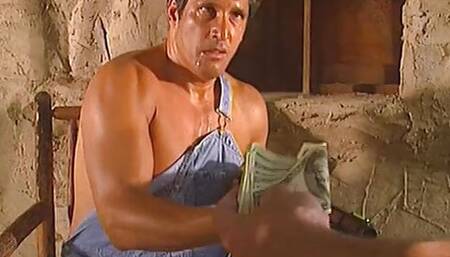 Farmers daughter gets fucked in the outbuilding then takes facial cumshot