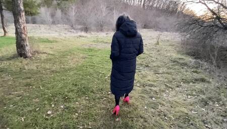 stuck in the ground in heels