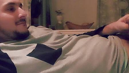 Man Masturbating in Bed (amature cum)