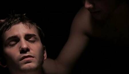 Rough Tyler Casson cums while anal riding Wade Warrens cock