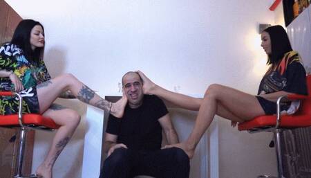 ELECTRA And REA - The Bar - The Owner Is Our Footbitch