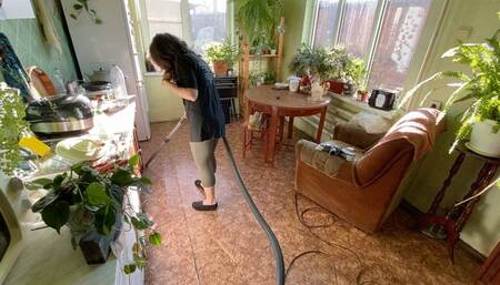 vacuuming in ballet flats mpg