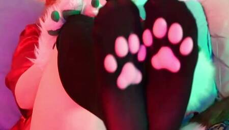 Screencap from my Furry Livestream showing my feet
