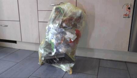 Trash bag crushing 22