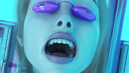 Girl in Tanning Bed Solarium Trapped 3D BDSM Animation