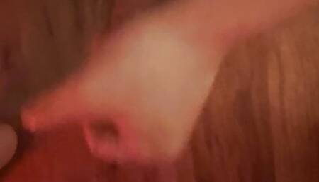 Solo masturbation at the desk