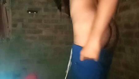 Spying on sexy ass while changing the clothes