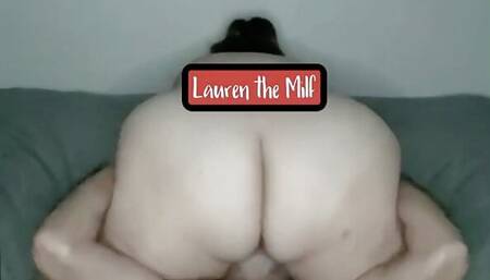 Lauren the Milf Pawg Wife BBW Having fun grinding on his face with her fat pussy and clit!!! Face sitting  Part 1