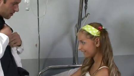 The fantasies of a hot girl seduce the doctor of the clinic