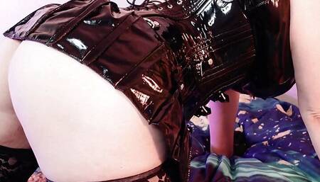 FemDom POV point of view video: Mistress and her chastity game. Dirty talk, Blonde Humiliatrix.