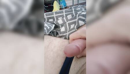 Playing with my big uncut dick