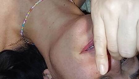 Mouth of Latina Bitch be hard fucking by a Big french cock!!