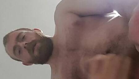 My ass close and jerking off with cum at the finish