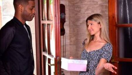 Miniature white Russian teen Gina Gerson fucks with a big black dick
