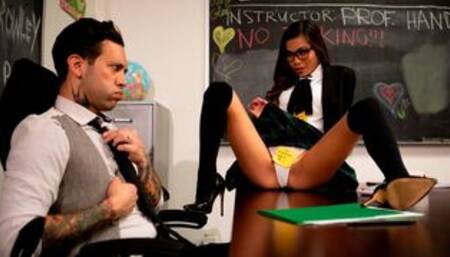 Slim Asian babe Vina Sky gets fucked by a horny as hell teacher