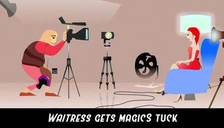 Stuck Waitress on Couch