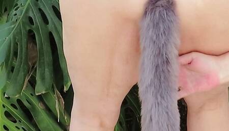 Anal Fun with Foxtail Buttplug