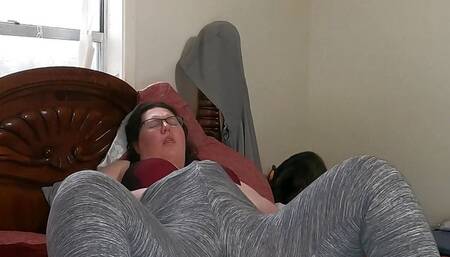 Thick MILF Squirting in Leggings with Soaked Crouch