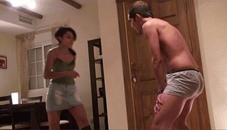 100 extreme ball kicks in return for the 100 miserably boring times you tried to fuck me - Nasty Natascha & Her pathetic Ex - HD MP4 Clip