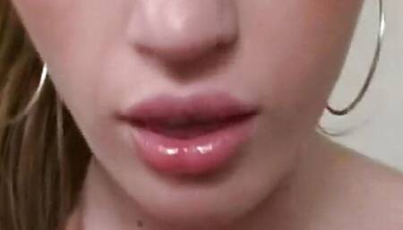 Naudia teen slut gives head in POV