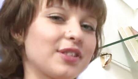 Petite teen toying her pussy with a highlighter