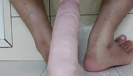 Play with Huge Dildo