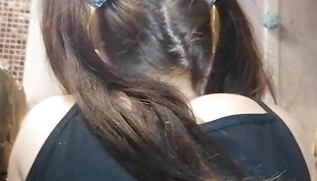 Horny girl before going to New Year's Eve. Part 2 ( Pred odlazak na docek nove godine )