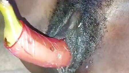 Banana in ass