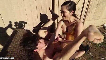 Bitch Boy's First Pegging