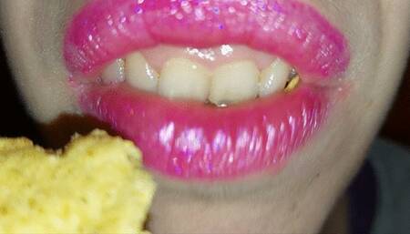 chewing and eating tortillas