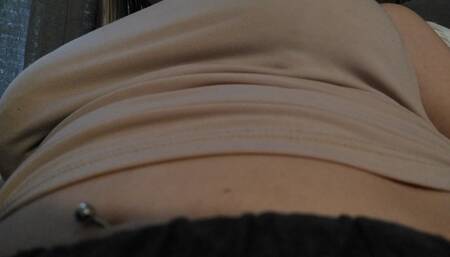 Tiny pressed up to belly