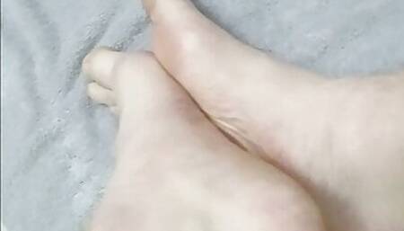Busting a nut on my soft sexy feet