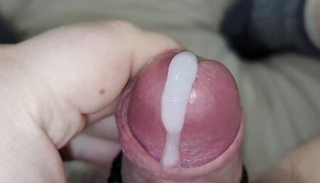 Shooting my thick cum load