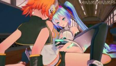 Hatsune Miku and Kagamine Rin from Project Sekai Colorful Stage are Lesbians - Anime Hentai 3d