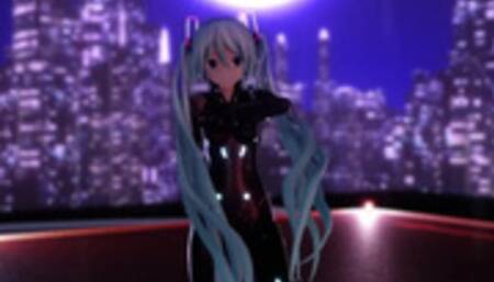 【r-18 MMD】Hatsune Miku Cat Suit Strip Dance
