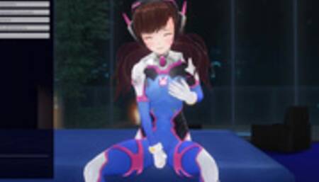 3D HENTAI OVERWATCH DVA Masturbation Orgasm
